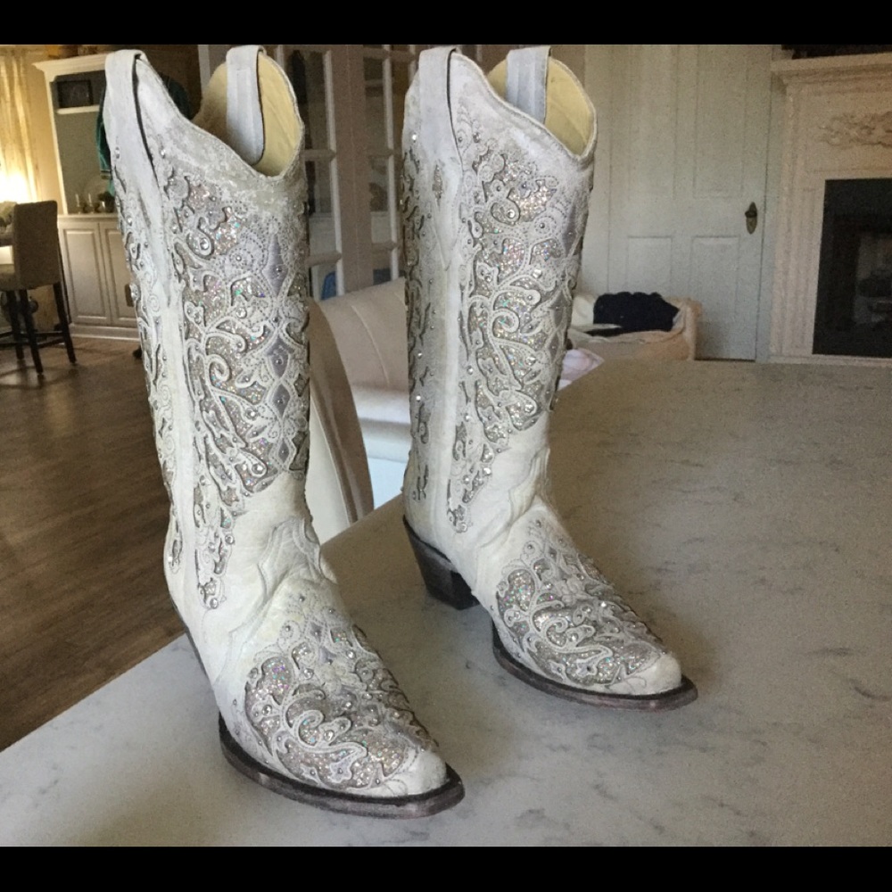 Womens Corral Jewelled Cowgirl Boots sz 8